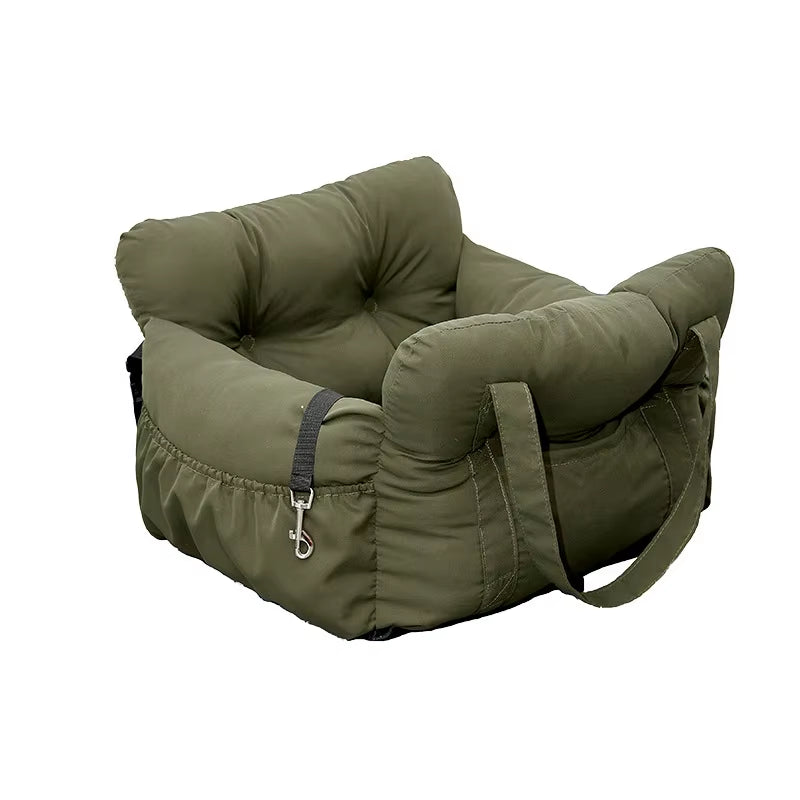 Dog car booster seat, washable cover detail