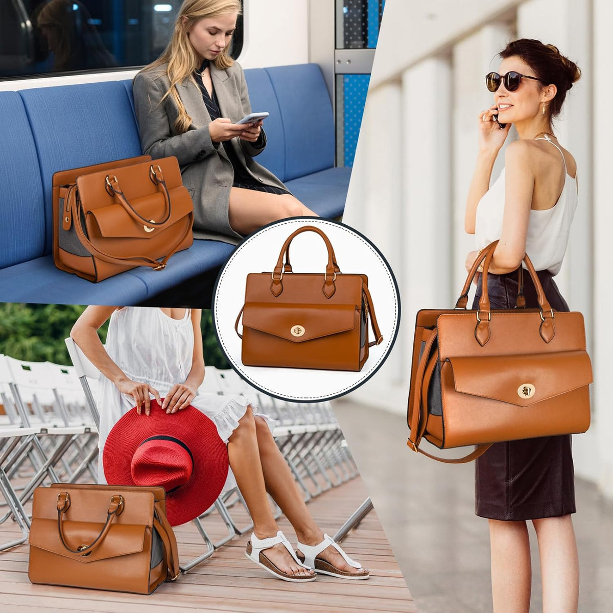 Leather-look pet carrier purse, size dimensions