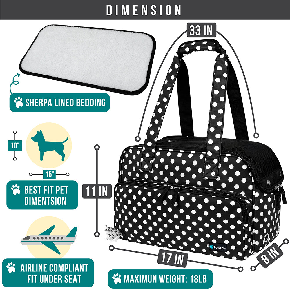 Mesh dog purse carrier, interior sherpa lining detail