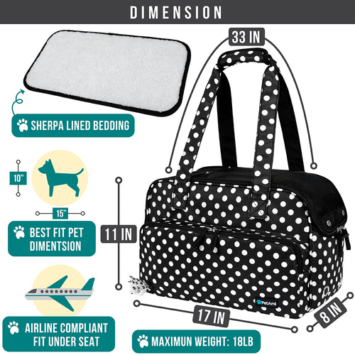 Mesh dog purse carrier, interior sherpa lining detail
