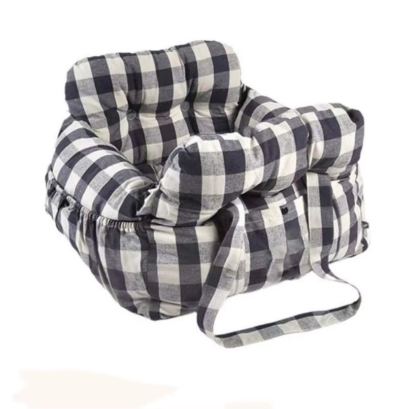 Dog car booster seat, side profile view