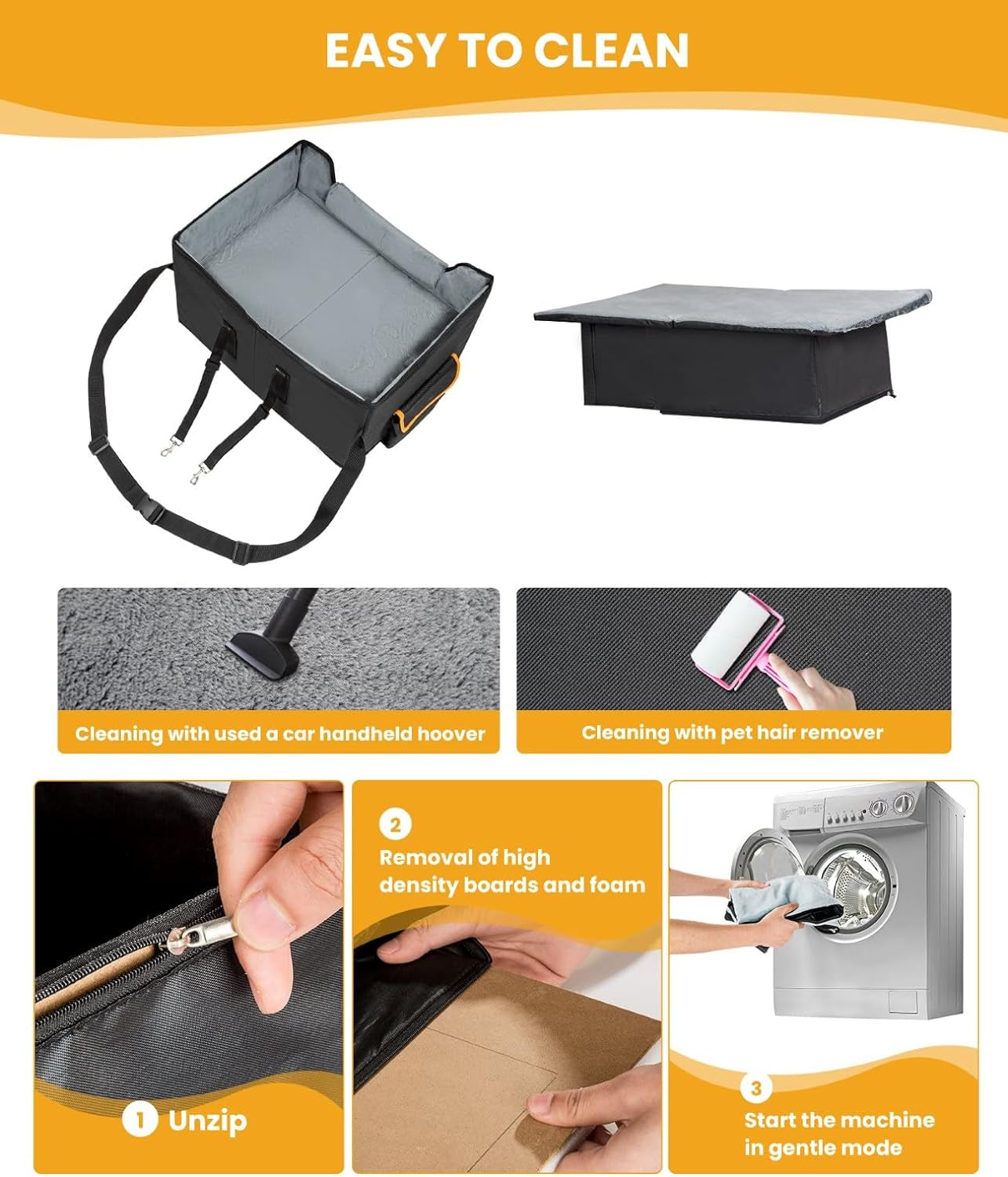 Elevated dog booster car seat, size and fit chart
